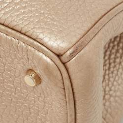 Dior Metallic Gold Leather Mini Diorissimo Tote