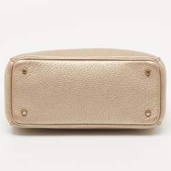 Dior Metallic Gold Leather Mini Diorissimo Tote
