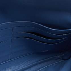 Pre Owned Dior Light Blue Python Leather Miss Dior Flap Bag