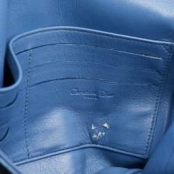 Pre Owned Dior Light Blue Python Leather Miss Dior Flap Bag