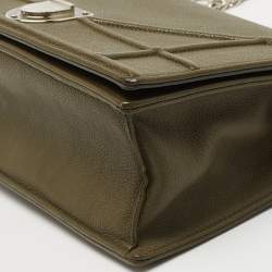 Dior Green Leather Medium Diorama Flap Shoulder Bag