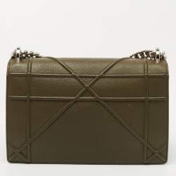 Dior Green Leather Medium Diorama Flap Shoulder Bag