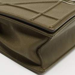 Dior Green Leather Medium Diorama Flap Shoulder Bag