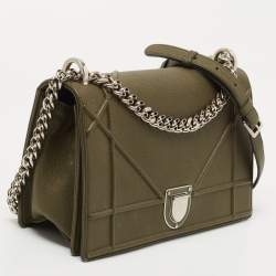 Dior Green Leather Medium Diorama Flap Shoulder Bag