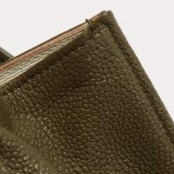 Dior Green Leather Medium Diorama Flap Shoulder Bag