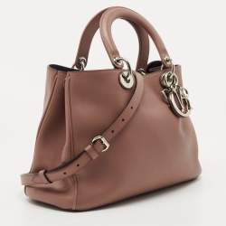 Dior Dusty Pink Leather Medium Diorissimo Shopper Tote