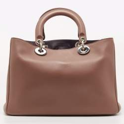 Dior Dusty Pink Leather Medium Diorissimo Shopper Tote
