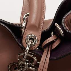 Dior Dusty Pink Leather Medium Diorissimo Shopper Tote