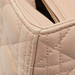 Dior Pink Cannage Leather Large Lady Dior Tote