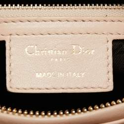 Dior Pink Cannage Leather Large Lady Dior Tote