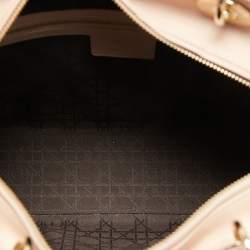 Dior Pink Cannage Leather Large Lady Dior Tote
