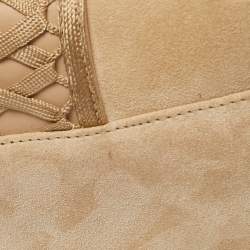 Pre Owned Dior Beige Suede and Leather Admit It Shoulder Bag
