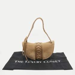 Pre Owned Dior Beige Suede and Leather Admit It Shoulder Bag