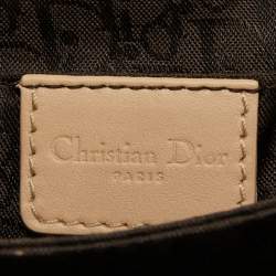 Pre Owned Dior Beige Suede and Leather Admit It Shoulder Bag