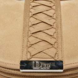 Pre Owned Dior Beige Suede and Leather Admit It Shoulder Bag