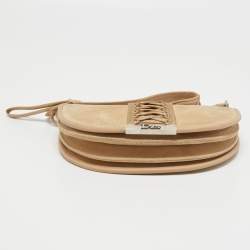 Pre Owned Dior Beige Suede and Leather Admit It Shoulder Bag