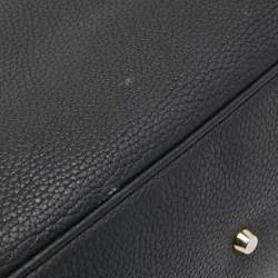 Pre Owned Dior Black Leather Large Diorissimo Shopper Tote