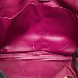 Pre Owned Dior Black Leather Large Diorissimo Shopper Tote