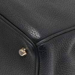 Pre Owned Dior Black Leather Large Diorissimo Shopper Tote