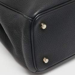 Pre Owned Dior Black Leather Large Diorissimo Shopper Tote