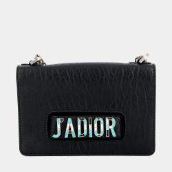 Dior Black Leather Studded J'adior Flap Shoulder Bag Dior