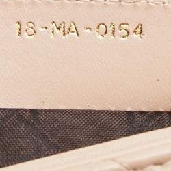 Pre Owned Dior Beige Cannage Leather Medium Lady Dior Tote