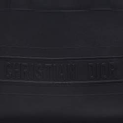 Pre Owned Dior Black Embossed Leather Medium Book Tote