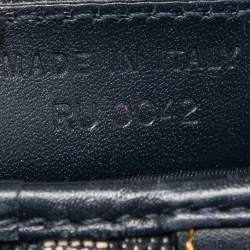 Dior Blue Oblique Denim and Leather Saddle Bag