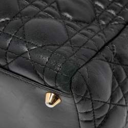 Dior Black Cannage Leather Large Lady Dior Tote