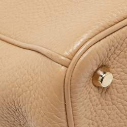Pre Owned Dior Beige Leather Large Diorissimo Shopper Tote