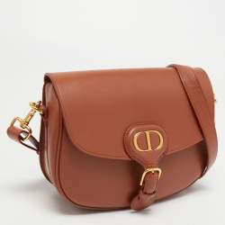 Pre Owned Dior Tan Leather Medium Bobby Shoulder Bag