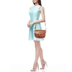 Pre Owned Dior Tan Leather Medium Bobby Shoulder Bag
