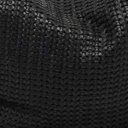 Pre Owned Dior Black Woven Leather hobo