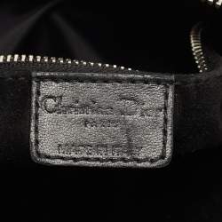 Pre Owned Dior Black Woven Leather hobo