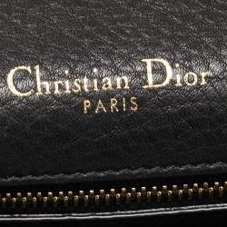 Pre Owned Dior Black Leather Medium Diorama Flap Shoulder Bag