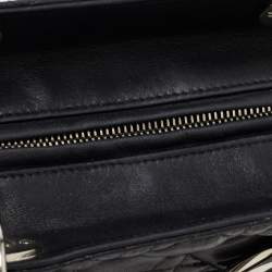 Pre Owned Dior Black Cannage Leather Large Lady Dior Tote
