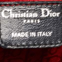 Pre Owned Dior Black Cannage Leather Large Lady Dior Tote