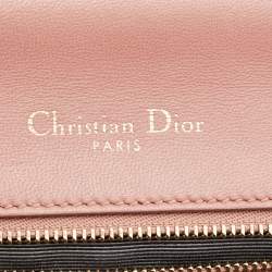 Dior Dark Beige Crackle Leather Medium Diorama Shoulder Bag
