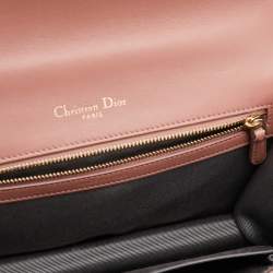 Dior Dark Beige Crackle Leather Medium Diorama Shoulder Bag