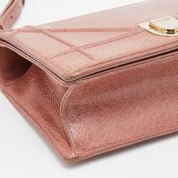 Dior Dark Beige Crackle Leather Medium Diorama Shoulder Bag