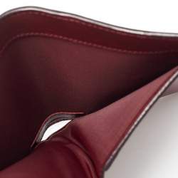 Dior Burgundy/Dark Blue Leather Diorissimo Envelope Wallet