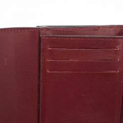 Dior Burgundy/Dark Blue Leather Diorissimo Envelope Wallet