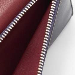 Dior Burgundy/Dark Blue Leather Diorissimo Envelope Wallet