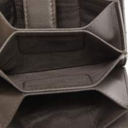 Pre Owned Dior Dark Grey Cannage Leather 5 Gusset Card Holder