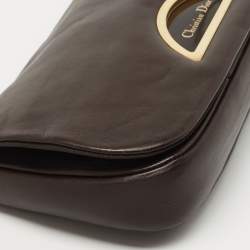 Pre Owned Dior Dark Brown Leather Malice Shoulder Bag