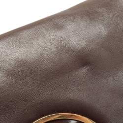 Pre Owned Dior Dark Brown Leather Malice Shoulder Bag