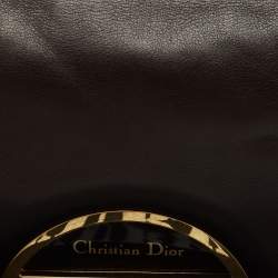 Pre Owned Dior Dark Brown Leather Malice Shoulder Bag