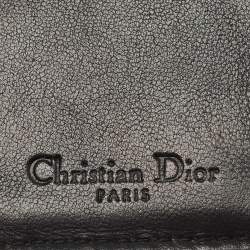 Pre Owned Dior Black Cannage Leather Mini Lady Dior Card Case