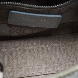 Dior Mint Green Cannage Shimmering Leather Mini Lady Dior Tote
