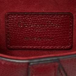 Pre Owned Dior Red Leather Mini Saddle Bag